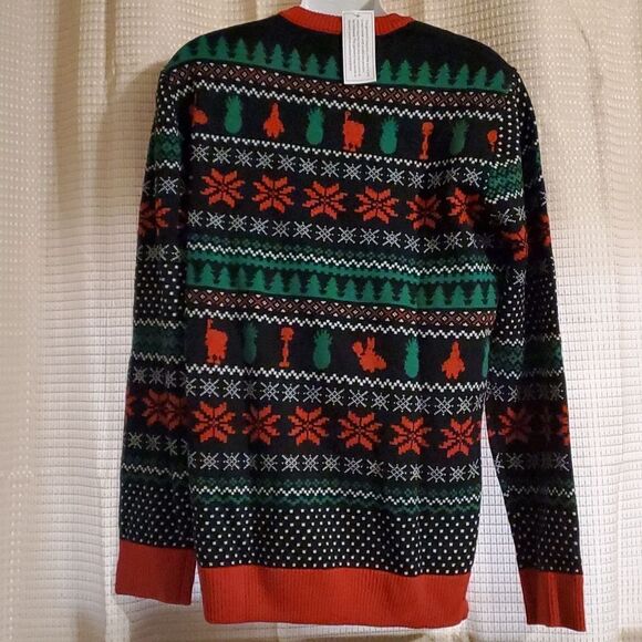 Spongebob SquarePants Patrick Ugly Christmas Sweater Men's Size Medium Black - Picture 6 of 8